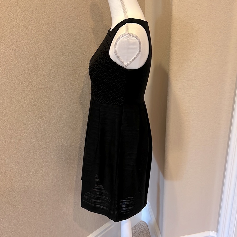 LOFT Black Woven Lace sleeveless Dress 0 Petite - Picture 6 of 16